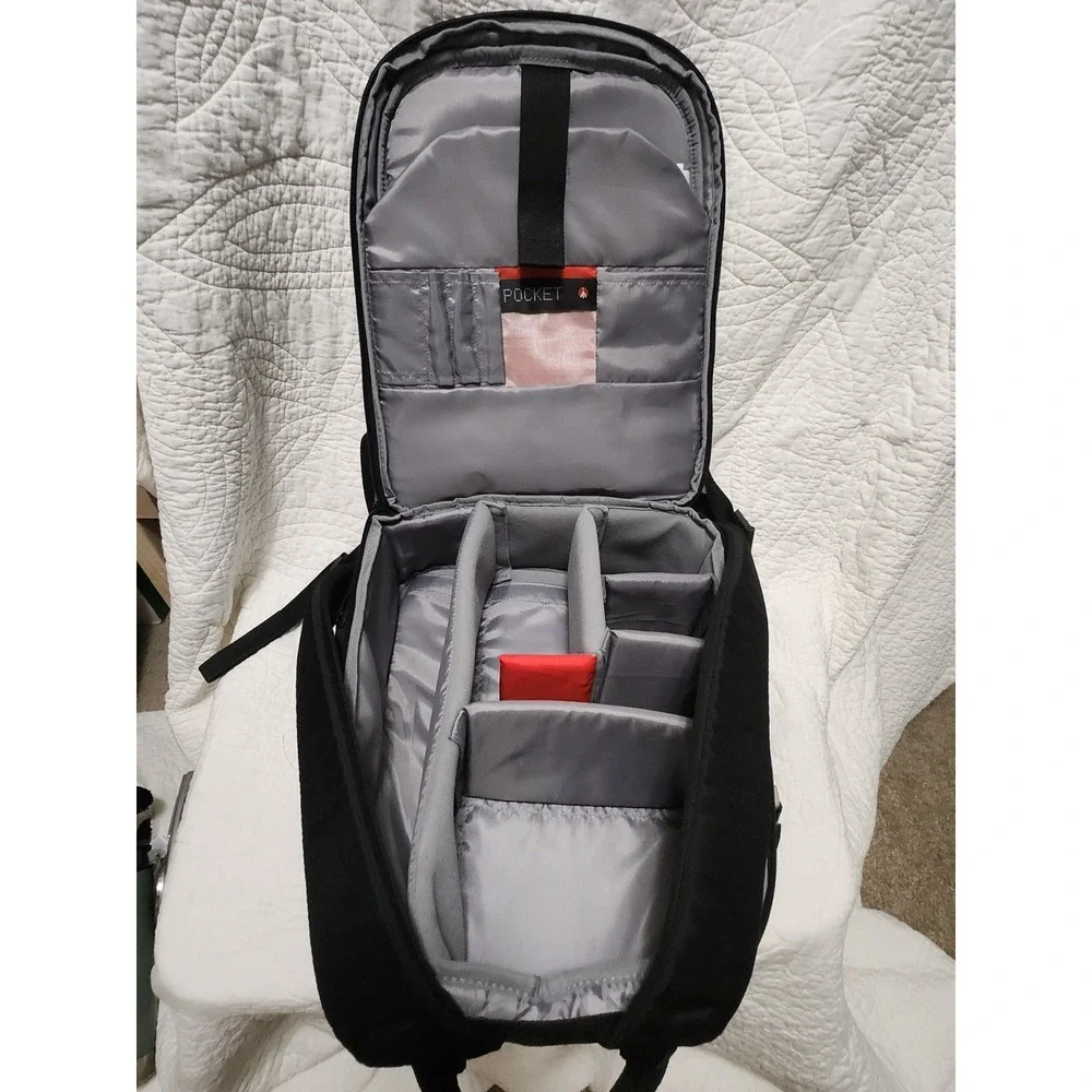 Manfrotto DSLR Camera Lens Backpack‎ Veloce V Tripod laptop (Black)